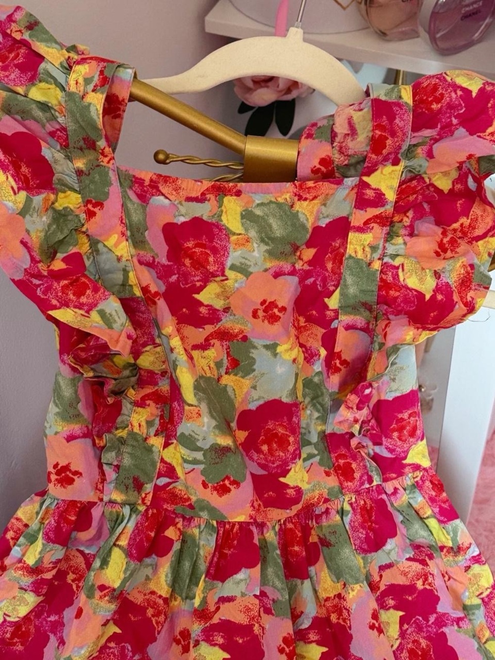 Floral Ruffle Sundress - Pink Multi